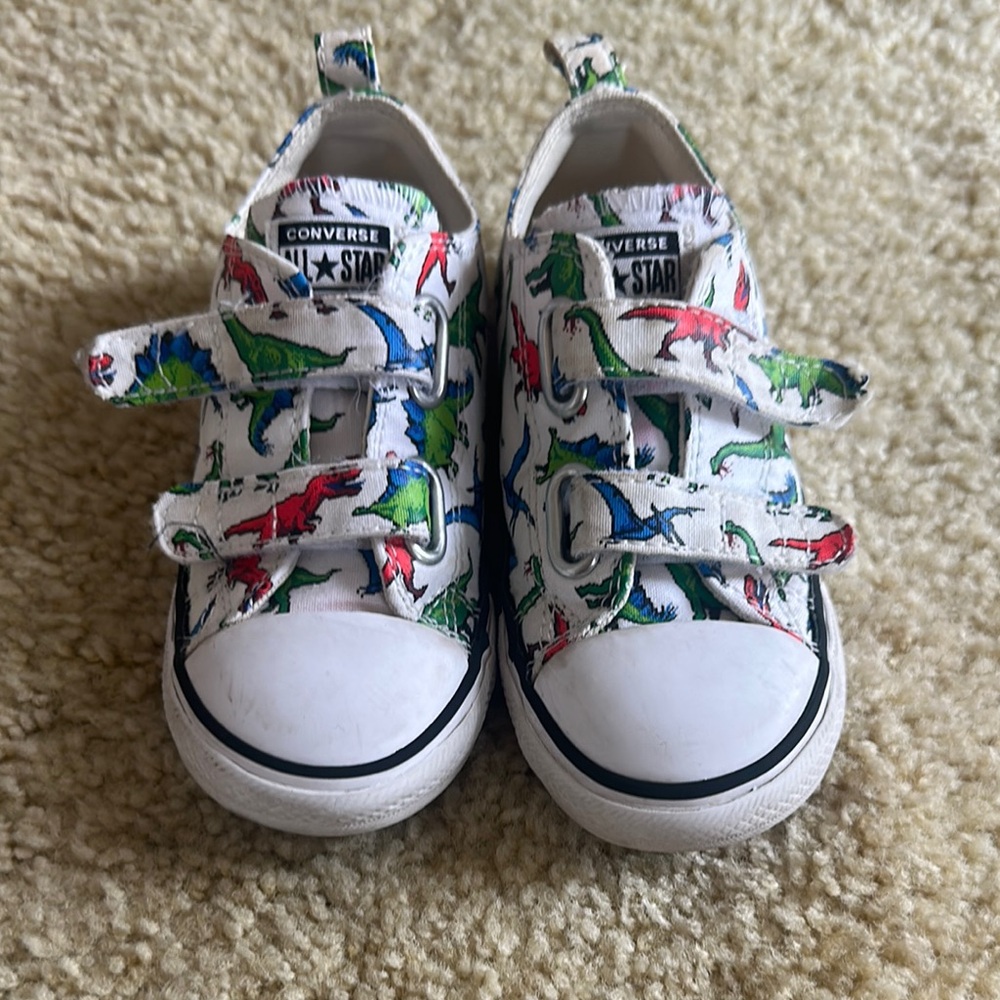 Converse Kids Dinosaur Print Sneakers - White